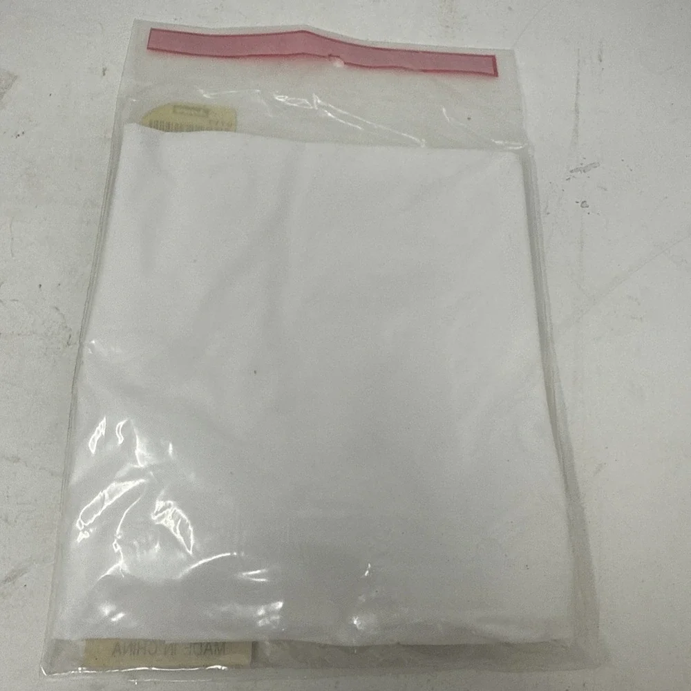VTG 1970s NOS Vinyl Zippered Pillow Protector Cover White American Textile CO